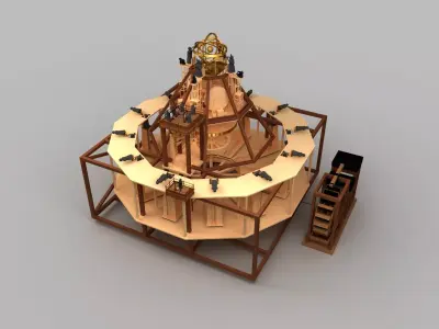 Korean Traditional Water Clock Okru 3D Model  3D model