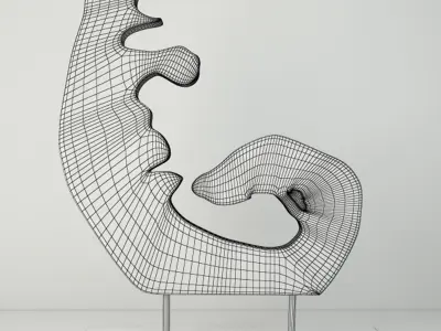 Wooden Decoration on Stand 3D model