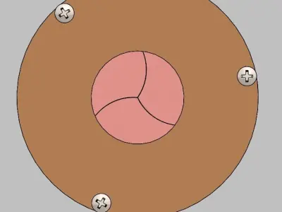 Rotating Iris mechanism-3 blades 3D print model