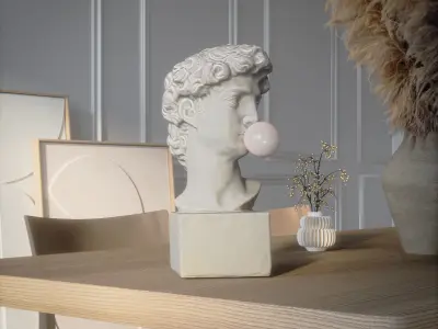 David Sculpture Decoration 3D model