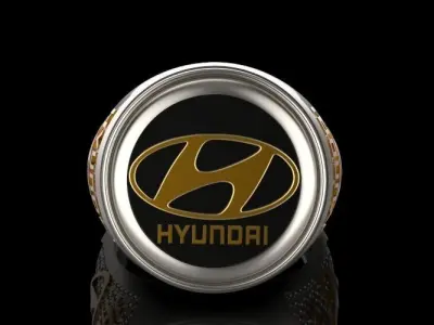 hyundai ring Silver Gold  Print 3D print model