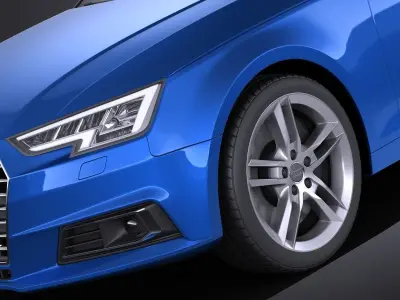 Audi A4 Sedan 2016 VRAY 3D model