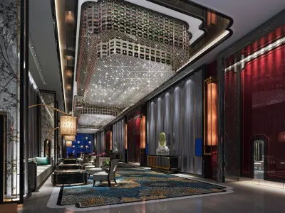 Ballroom shanghai banquet hall 3D model