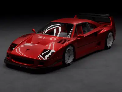 LB Works High Poly Sports Supercar 3D model