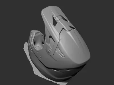 100 Motocross Helmet 3D Scanned - Detailed and Realistic Model 3D model