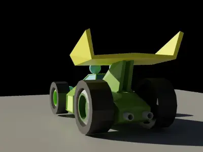 Race car Low Poly for video games 3D model