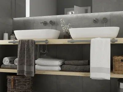 Furniture and decor for bathrooms 9 3D model