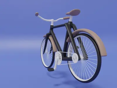 Cartoon Cute Bicycle 3D model