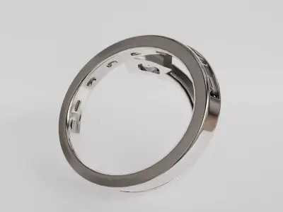 abstract double ring 3D print model