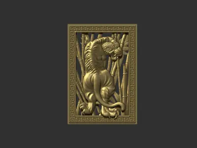tiger pendant 3D print model buy