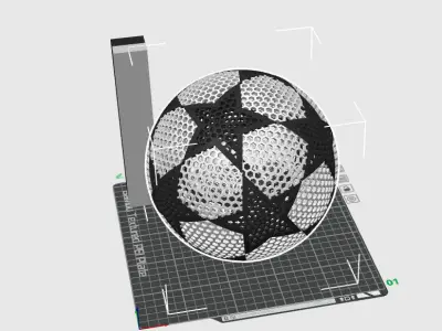 AIRLESS STAR BALL - SOCCER BALL WITH STAR - CHAMPION LEAGUE 3D print model