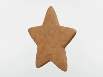 Gingerbread Christmas Cookie 07 3D model