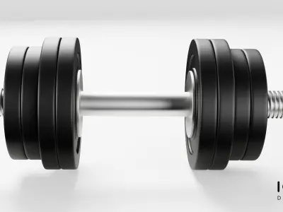 Dumbell By IqonicDesign 2388-01 Low-poly 3D model