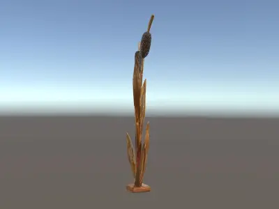 Decorative Cattail Sculpture Model Pack Low-poly 3D model