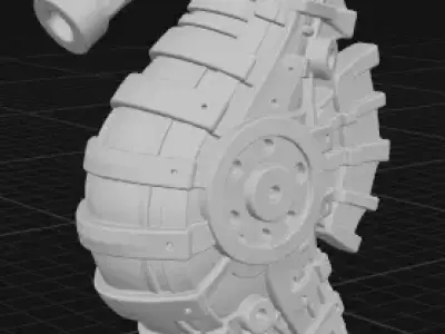 Mechanized Seahorse Sculpture 3D print model
