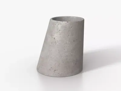 Concrete Vases Cone Low-poly 3D model