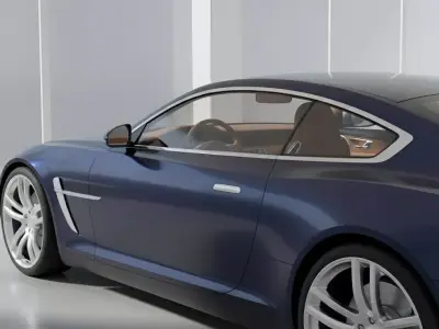 Luxe GT Touring Car  Luxury Vehicle 3D Model       Low-poly 3D model