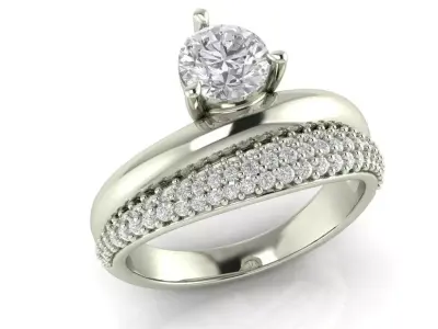 LUXURY WEDDING RINGS 3D print model