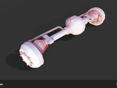 Scrapyard Props Low-poly 3D model