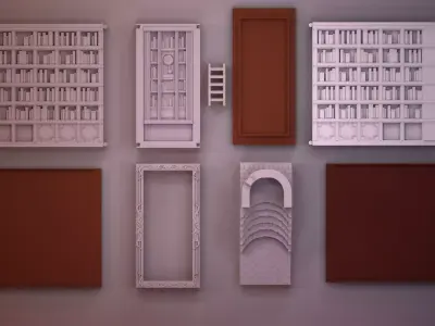 Library Booknook 3D print model