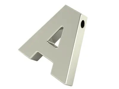Pendant Letter A 3D print model