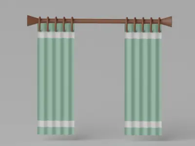 Cartoon Curtain 3D model