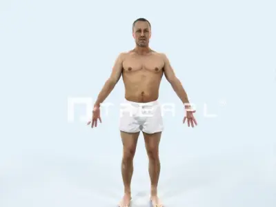 Fortitude D Animated Rigged Beach Sports Man Low-poly 3D model