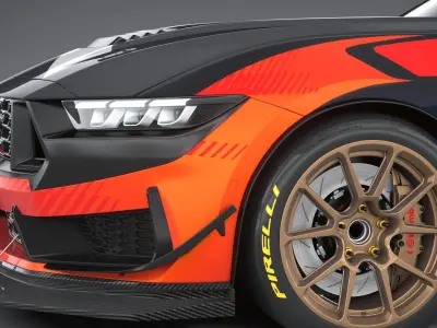 Mustang GT4 Racecar 2024 3D model