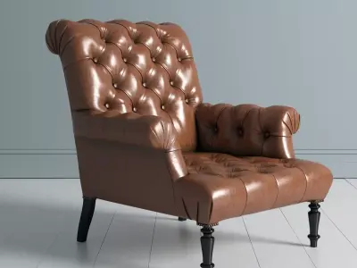 Leather Arm Chair 3D model