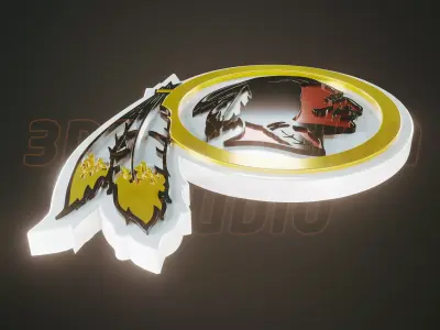 Washington Redskins logo - Cinematic - 3D print 3D model