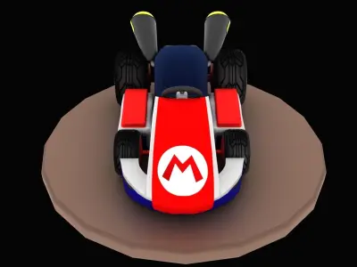 Mario Kart Low-poly 3D model