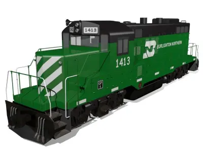 Diesel locomotive 3D model by aRLaN6