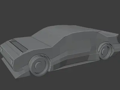 Low-Poly Car Free low-poly 3D model