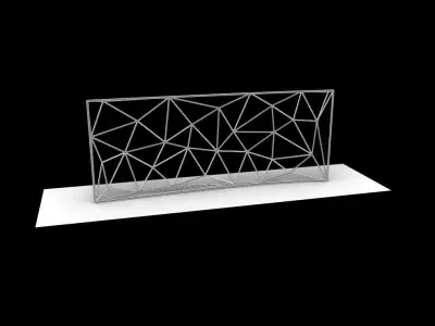 Triangulated Wall random points v2 3D model
