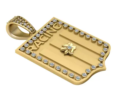 Racing Shield Pendant  3D print model