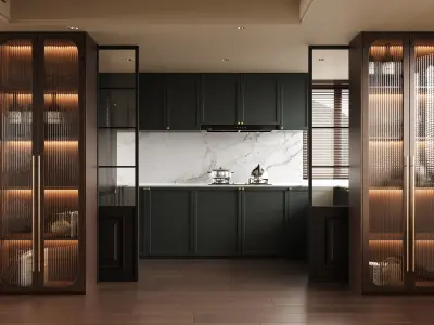 luxury living room dining room interior scenes 32  3D model