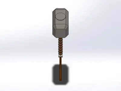THOR Hammer  Mjolnir  Low-poly 3D model