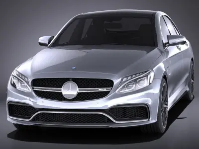 Mercedes-Benz C63 AMG sedan 2017 VRAY 3D model