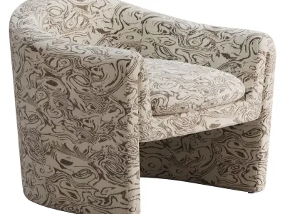  Willow Jacquard Sculptural Chair Low-poly 3D model