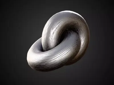 Two Ring Buckle Ornament Low-poly 3D model