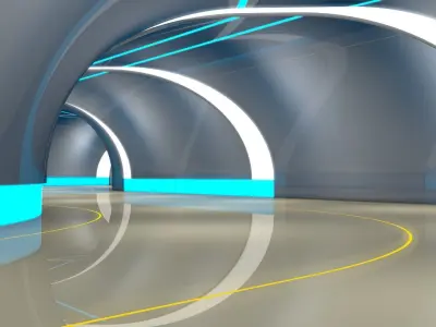 Sci Fi Tunnel 3D model