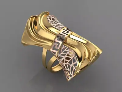 Women Long Ring Ready STL 3DM Models Womens Ring Long models 3D print model buy