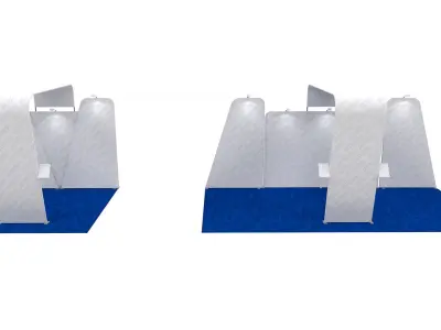 Exhibition booth 10x10ft to 10x20ft trasformer 3DM005 3D model