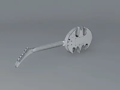 Batman guitar Free 3D model