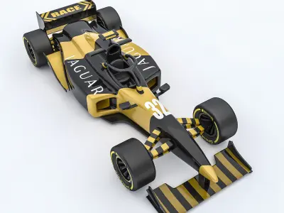 Formula 1 car model 09 Low-poly 3D model