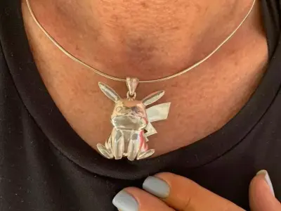 Pikachu pendant medal 3D print model