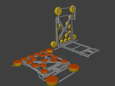 Warntafel Klappbar 3D model