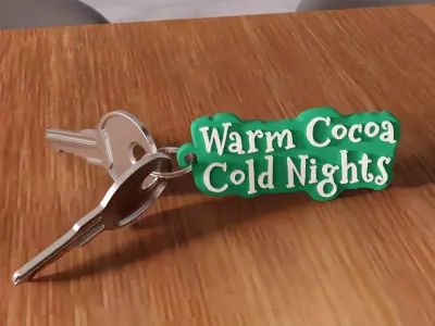 Warm Cocoa Cold Nights Keychain - 467 3D print model