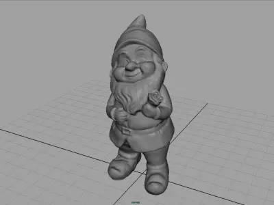 Garden Gnome 5 Low-poly 3D model