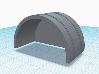 1 24 scale model car wheel tubs 3D print model